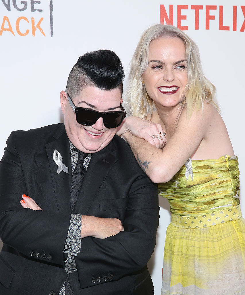 NEW YORK, NY - JUNE 16: Actors Lea DeLaria and Taryn Manning attend "Orange Is The New Black" New York City Premiere at SVA Theater on June 16, 2016 in New York City. (Photo by Robin Marchant/Getty Images)
