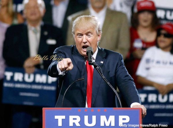 PHOENIX, AZ - JUNE 18: Republican presidential candidate Donald Trump speaks to a crowd of supporters during a campaign rally on June 18, 2016 in Phoenix, Arizona.Trump returned to Arizona for the fourth time since starting his presidential campaign a year ago. (Photo by Ralph Freso/Getty Images)