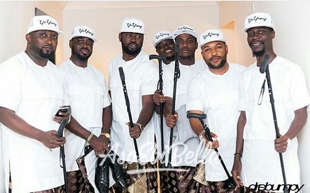 Groomsmen in Aso Ebi Photography by @drebumpy
