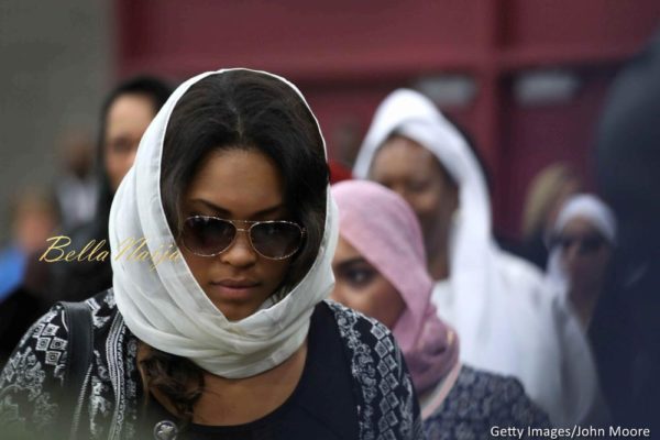 Muhammad Ali's daughter Hanna Ali attends an Islamic prayer service for her father at the Kentucky Exposition Center on June 9, 2016 in Louisville, Kentucky.