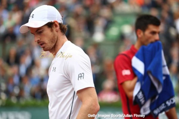 PARIS, FRANCE - JUNE 05: Andy Murray of Great Britain looks on during the Men's Singles final match against Novak Djokovic of Serbia on day fifteen of the 2016 French Open at Roland Garros on June 5, 2016 in Paris, France. (Photo by Julian Finney/Getty Images)
