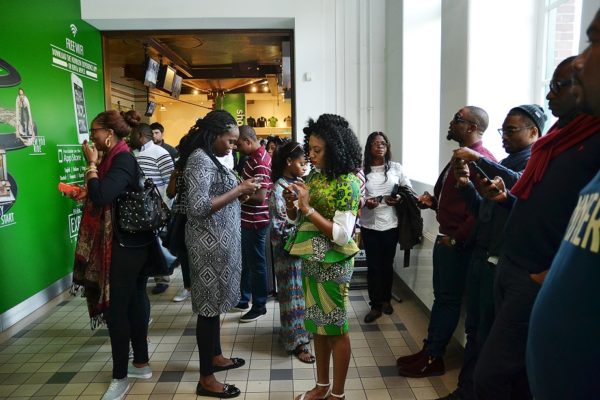 Stephanie Coker and other fans at the Heineken Experience