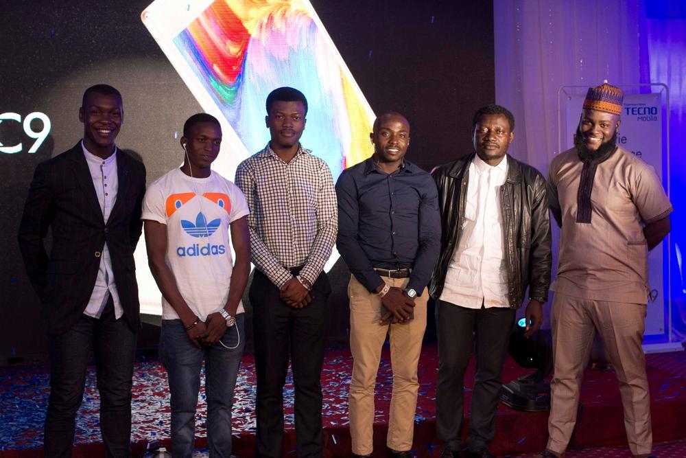 Tecnogram photo contest: Judges Seyi Body-Lawson and Obi Somto (extreme ends) and the contest finalists