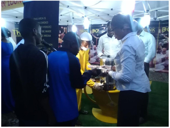 Unilever's brand building director of food, Nsima Ogedi-Alakwe engaging with consumers at a Lipton Ramadan Lounge in Lagos