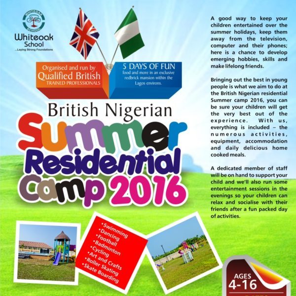 Staying In Lagos For Summer The British Nigerian Residential Summer Camp 2016 Is The Place To Be Bellanaija