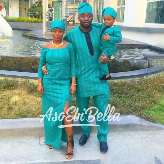 Beautiful Family in Aso Ebi