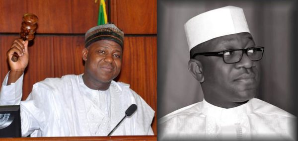 Yakubu Dogara (L) and Abdulmumin Jibrin (R)