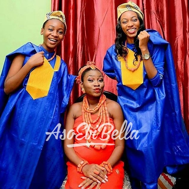 Edo bride @beckysumw and her sisters