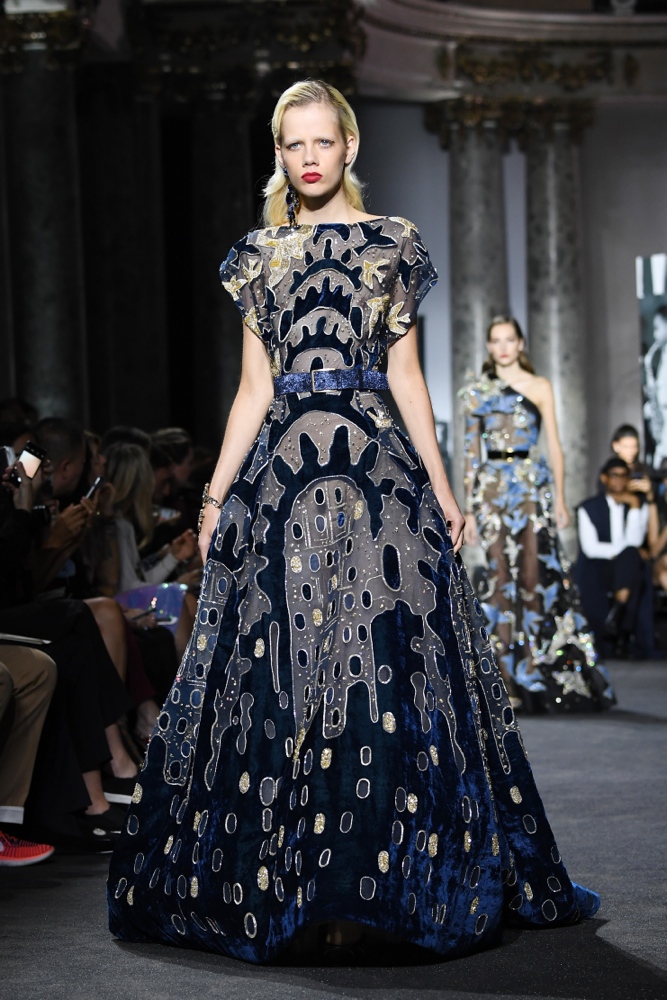 PARIS, FRANCE - JULY 06: A model walks the runway during the Elie Saab Haute Couture Fall/Winter 2016-2017 show as part of Paris Fashion Week on July 6, 2016 in Paris, France. (Photo by Pascal Le Segretain/Getty Images)