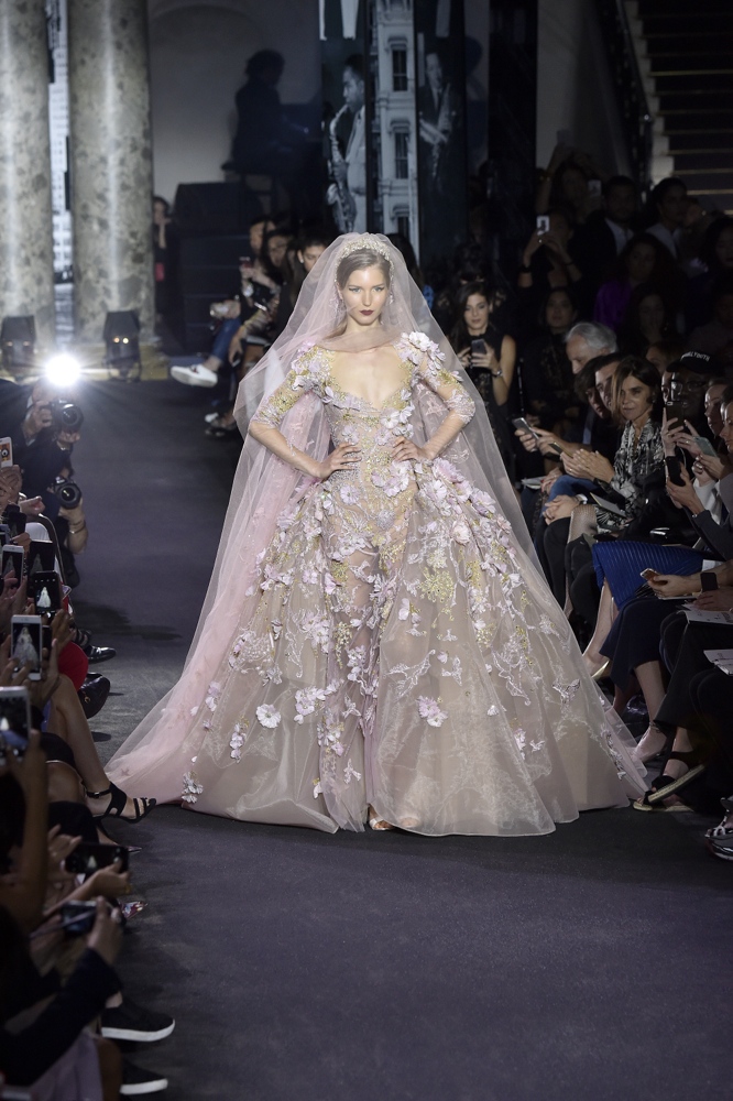 PARIS, FRANCE - JULY 06: A model walks the runway during the Elie Saab Haute Couture Fall/Winter 2016-2017 show as part of Paris Fashion Week on July 6, 2016 in Paris, France. (Photo by Kristy Sparow/Getty Images)