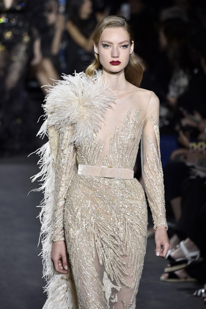 PARIS, FRANCE - JULY 06: A model walks the runway during the Elie Saab Haute Couture Fall/Winter 2016-2017 show as part of Paris Fashion Week on July 6, 2016 in Paris, France. (Photo by Kristy Sparow/Getty Images)