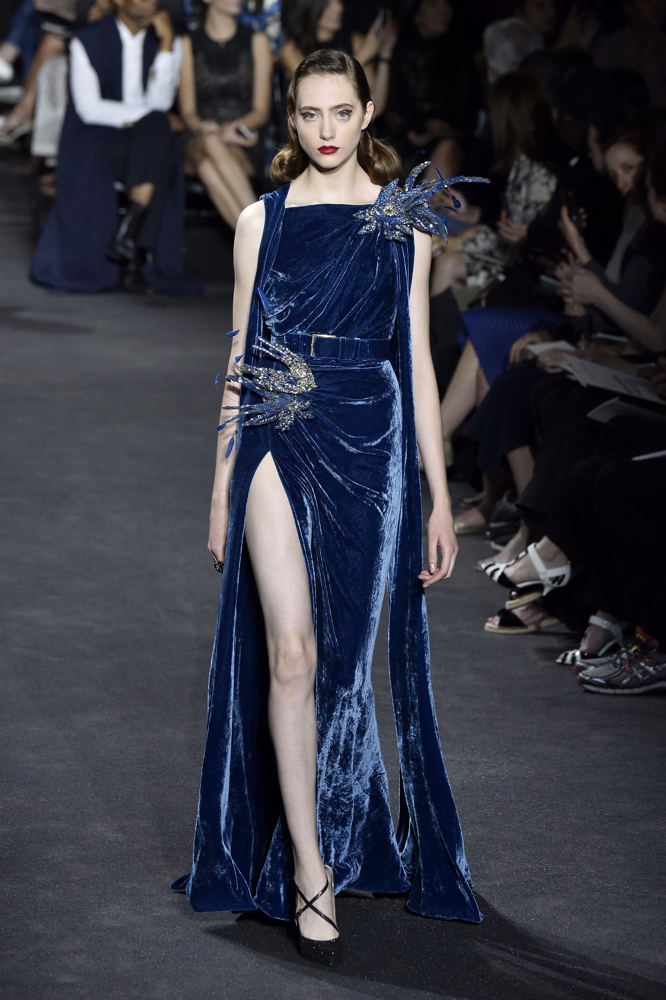 PARIS, FRANCE - JULY 06: A model walks the runway during the Elie Saab Haute Couture Fall/Winter 2016-2017 show as part of Paris Fashion Week on July 6, 2016 in Paris, France. (Photo by Kristy Sparow/Getty Images)