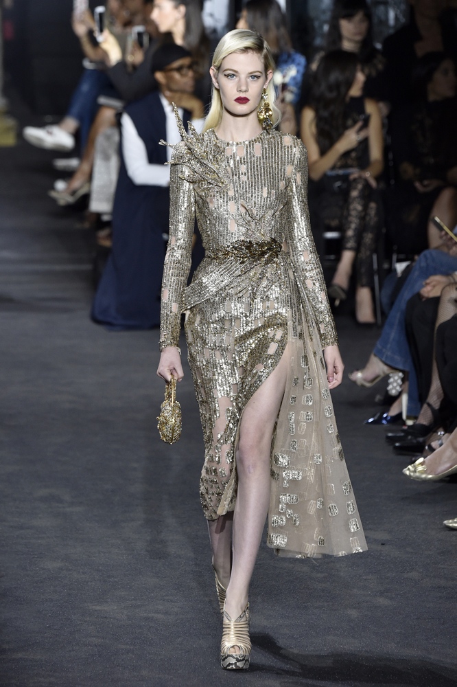PARIS, FRANCE - JULY 06: A model walks the runway during the Elie Saab Haute Couture Fall/Winter 2016-2017 show as part of Paris Fashion Week on July 6, 2016 in Paris, France. (Photo by Kristy Sparow/Getty Images)