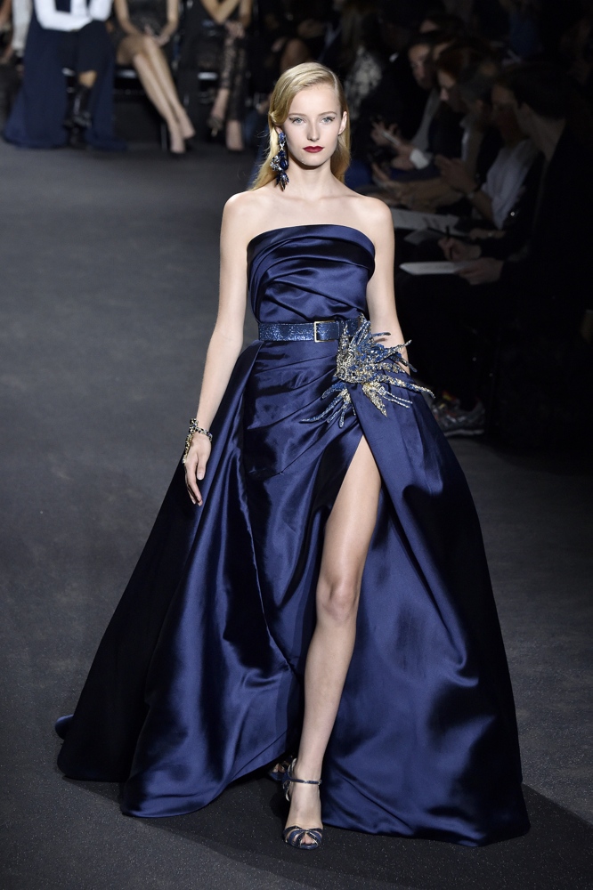 PARIS, FRANCE - JULY 06: A model walks the runway during the Elie Saab Haute Couture Fall/Winter 2016-2017 show as part of Paris Fashion Week on July 6, 2016 in Paris, France. (Photo by Kristy Sparow/Getty Images)