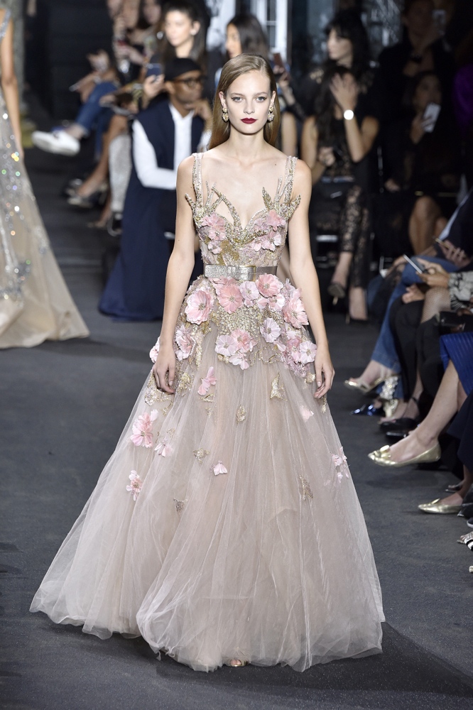 PARIS, FRANCE - JULY 06: A model walks the runway during the Elie Saab Haute Couture Fall/Winter 2016-2017 show as part of Paris Fashion Week on July 6, 2016 in Paris, France. (Photo by Kristy Sparow/Getty Images)