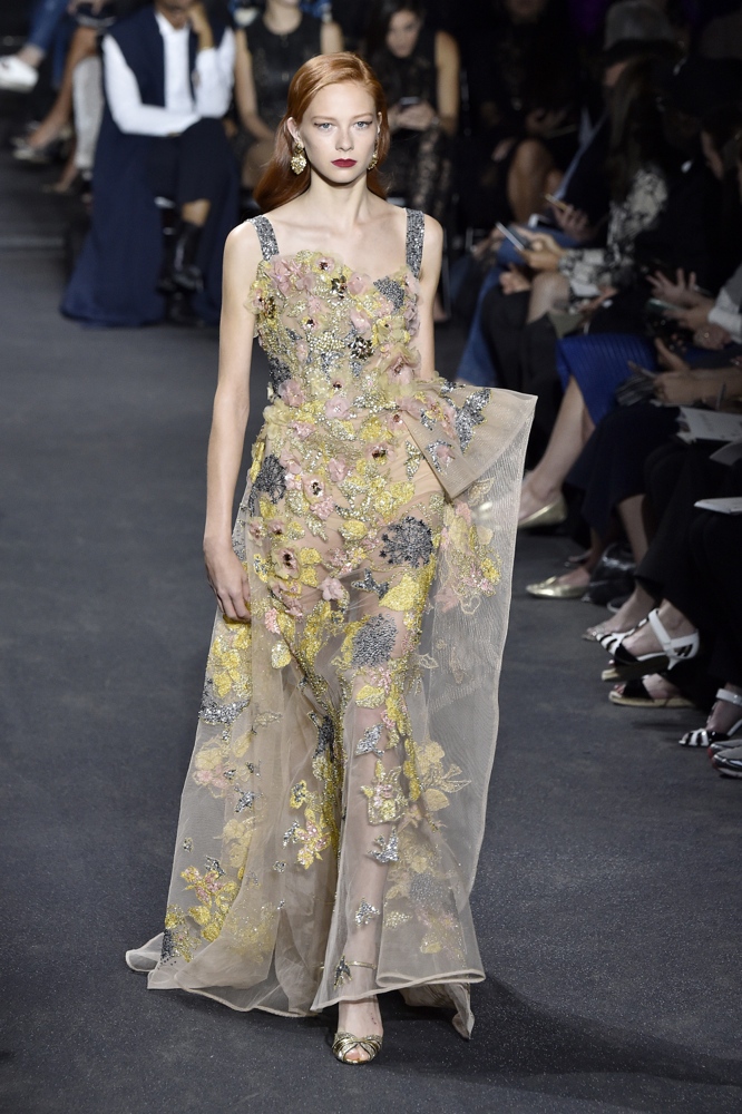 PARIS, FRANCE - JULY 06: A model walks the runway during the Elie Saab Haute Couture Fall/Winter 2016-2017 show as part of Paris Fashion Week on July 6, 2016 in Paris, France. (Photo by Kristy Sparow/Getty Images)