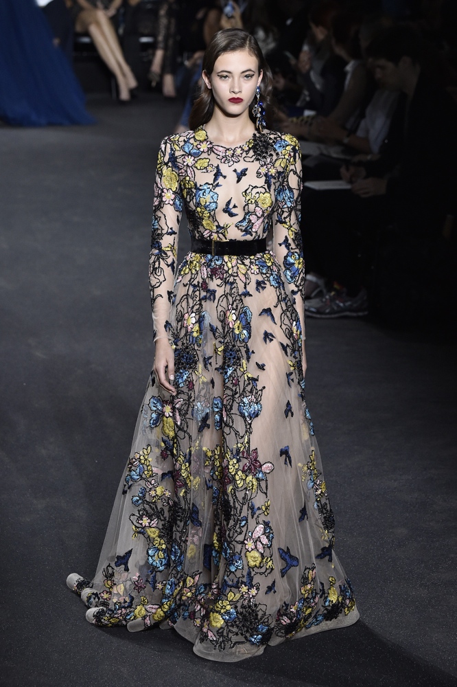 PARIS, FRANCE - JULY 06: A model walks the runway during the Elie Saab Haute Couture Fall/Winter 2016-2017 show as part of Paris Fashion Week on July 6, 2016 in Paris, France. (Photo by Kristy Sparow/Getty Images)