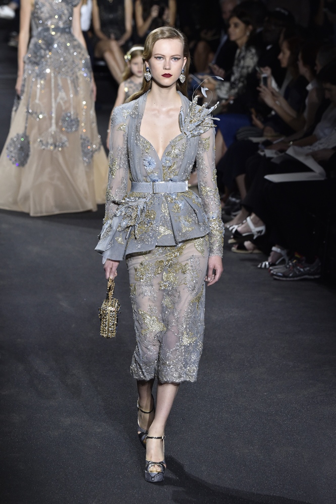 PARIS, FRANCE - JULY 06: A model walks the runway during the Elie Saab Haute Couture Fall/Winter 2016-2017 show as part of Paris Fashion Week on July 6, 2016 in Paris, France. (Photo by Kristy Sparow/Getty Images)