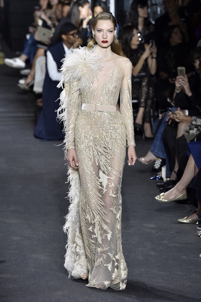 PARIS, FRANCE - JULY 06: A model walks the runway during the Elie Saab Haute Couture Fall/Winter 2016-2017 show as part of Paris Fashion Week on July 6, 2016 in Paris, France. (Photo by Kristy Sparow/Getty Images)