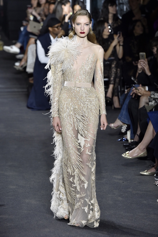 Elie Saab at Paris Fashion Week Haute Couture Fall ...