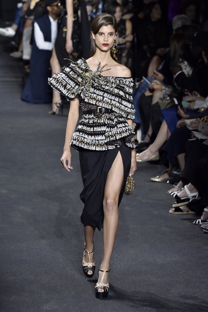 PARIS, FRANCE - JULY 06: A model walks the runway during the Elie Saab Haute Couture Fall/Winter 2016-2017 show as part of Paris Fashion Week on July 6, 2016 in Paris, France. (Photo by Kristy Sparow/Getty Images)