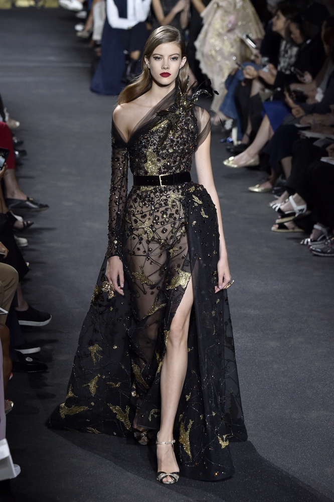 PARIS, FRANCE - JULY 06: A model walks the runway during the Elie Saab Haute Couture Fall/Winter 2016-2017 show as part of Paris Fashion Week on July 6, 2016 in Paris, France. (Photo by Kristy Sparow/Getty Images)