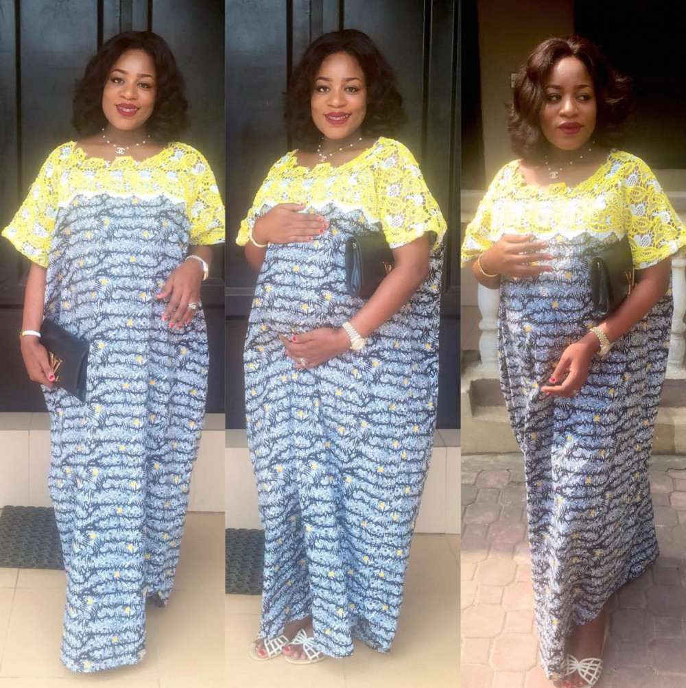latest lace style for pregnant woman