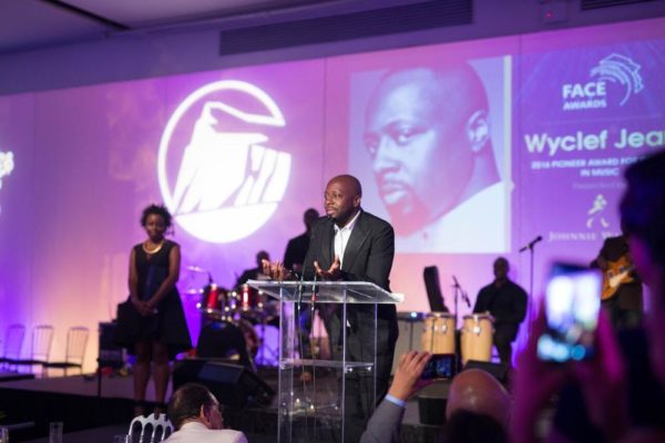 Wyclef accepted the 2016 Johnnie Walker Pioneer Award for Impact in Music with a powerful speech