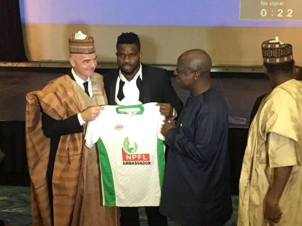 Infantino Unveils Yobo as NPFL Ambassador4