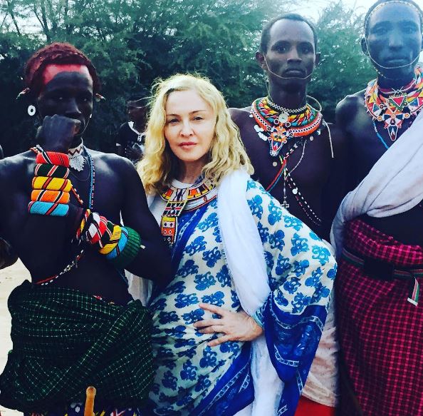 Madonna with the Samburu Tribe