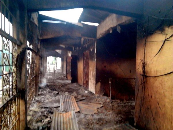 PIC. 4. PARTS OF THE TEXTILES SECTION OF THE OLD MARKET, WHICH WAS GUTTED BY FIRE IN SOKOTO ON SUNDAY NIGHT (24/7/16). 5296/25/7/2016/BRM/BJO/NAN