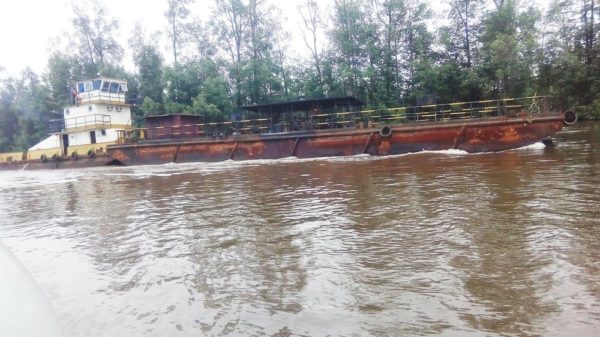 PIC. 7. A VESSEL LADEN WITH ABOUT 600,000 LITERS OF SUSPECTED ILLEGALLY REFINED DIESEL BY OIL THIEVES, WHICH WAS IMPOUNDED BY THE CENTRAL NAVAL COMMAND IN BAYELSA CREEKS ON SATURDAY (30/7/16).  5369/30/7/16/2016/NN/BJO/NAN