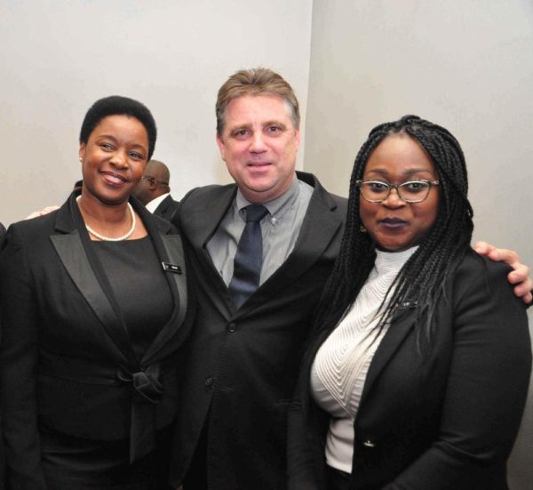 Sallie Khavere Manager; Mark Loxley General Manager & Ubong Nseobot Southern Sun Ikoyi