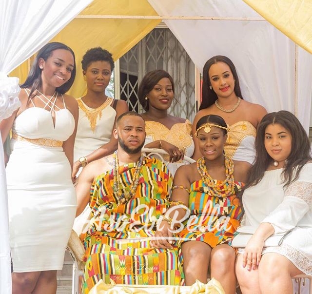 Tosin and Ghanaian bride Ivy with her bellas