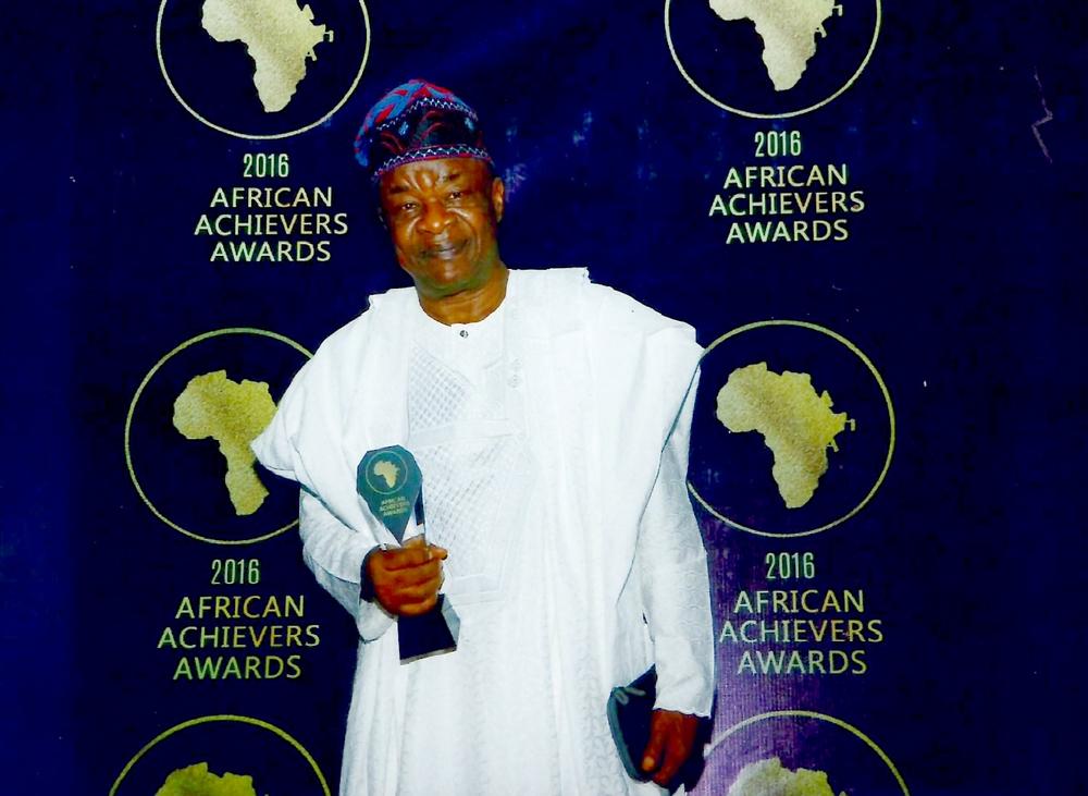 WALE ADENUGA MFR WITH HIS BEST AFRICAN TV PRODUCER AWARD