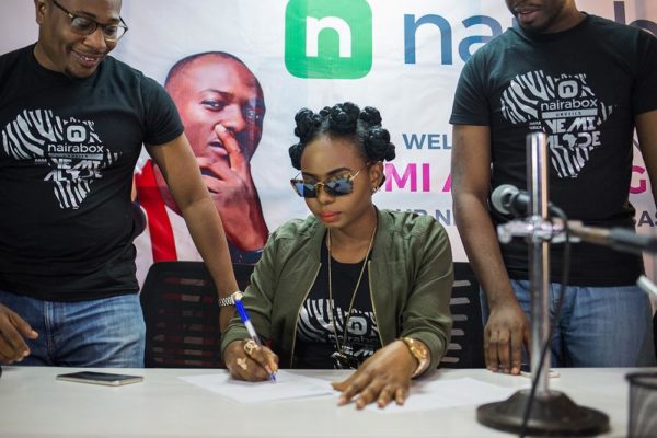 Yemi Alade Signing with Naira Box