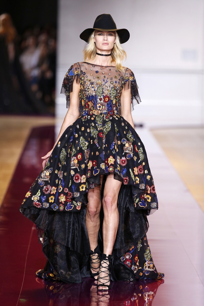 PARIS, FRANCE - JULY 6: A model walks the runway during the Zuhair Murad Haute Couture Fall/Winter 2016-2017 show as part of Paris Fashion Week on July 6, 2016 in Paris, France. (Photo by Estrop/Getty Images)