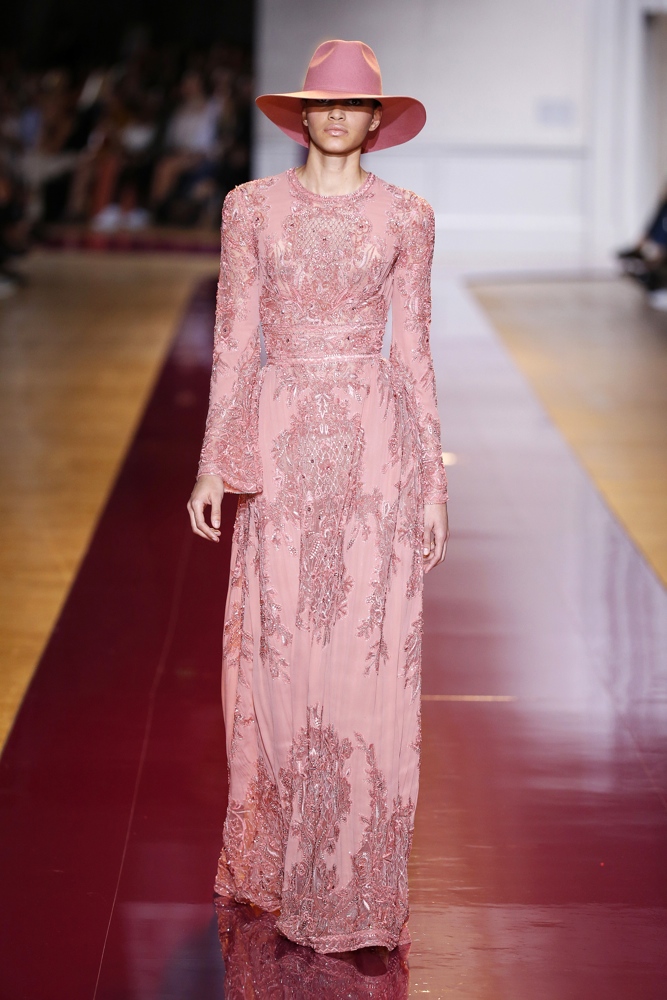 PARIS, FRANCE - JULY 6: A model walks the runway during the Zuhair Murad Haute Couture Fall/Winter 2016-2017 show as part of Paris Fashion Week on July 6, 2016 in Paris, France. (Photo by Estrop/Getty Images)