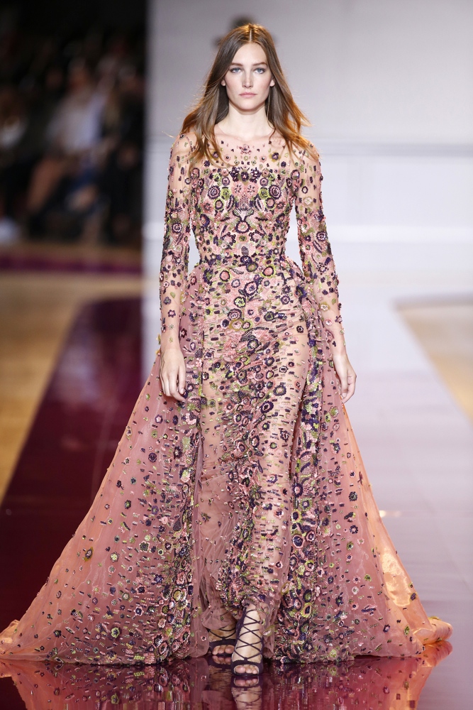 PARIS, FRANCE - JULY 6: A model walks the runway during the Zuhair Murad Haute Couture Fall/Winter 2016-2017 show as part of Paris Fashion Week on July 6, 2016 in Paris, France. (Photo by Estrop/Getty Images)