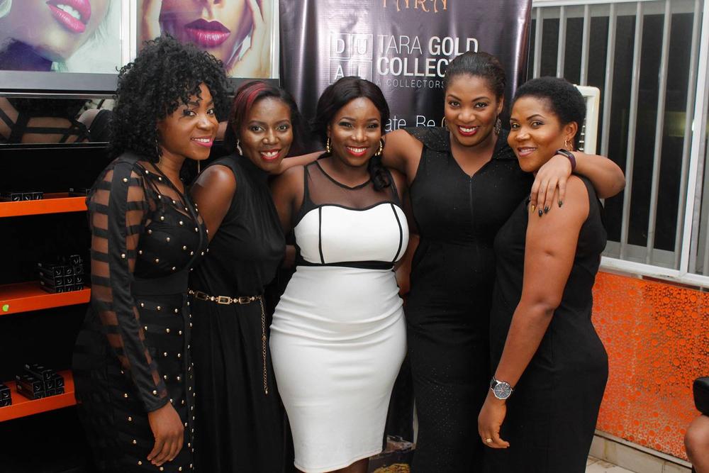 L – R Abiodun Anifowoshe (Regional Makeup Artist, SW), Yetunde Fatai (Executive Assistant to the CEO), Bukola Akinmboni (Marketing Manager), Ada Iwugo (Commercial Director), Felicia Okpala (Retail Operations Manager)