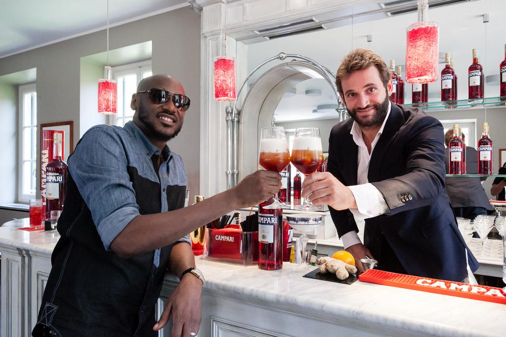 2Baba and Campari Masterclass trainer, Tommaso Cessa at the home of Campari