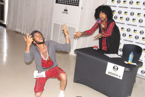 Denrele and a contestant