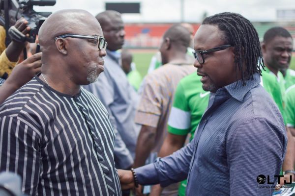 Day 1 Zi - Amaju Pinnick, NFF President & Viktor IKpeba