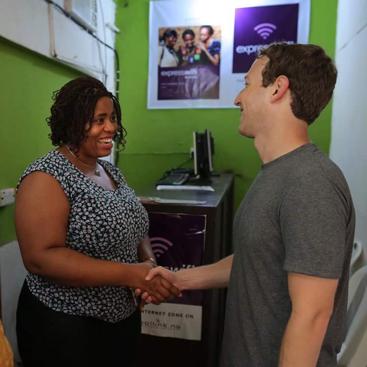 Mark Zuckerberg and Rosemary Njoku