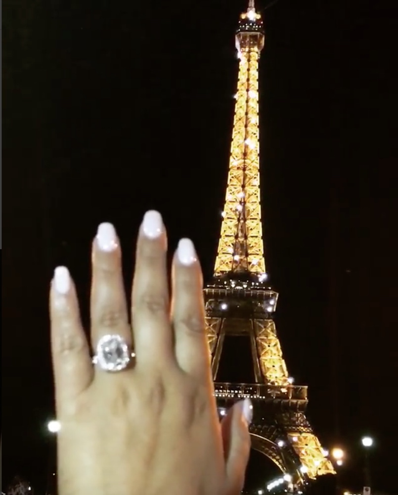 Israel Houghton and Adrienne Bailon Europe Vacation_proposal_ring