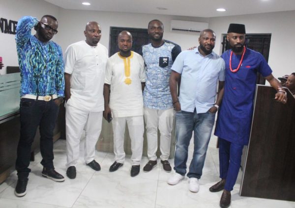 L-R, Tony Okoye, Wole Adeniyi, Seun Apara, Wande Adeniyi, a guest and iKEchukwu Onuorah at the launch