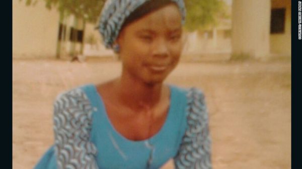 Maida Dorcas Yakubu before the abduction. Her mother took the photo to for a calendar they were planning to make to celebrate her graduation from High School