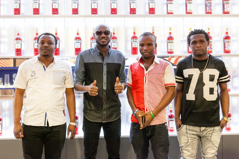 Ndubuisi Onyenanu, 2Baba, Thadeus Abugu and Okonkwo Chukwunonso at the home of Campari