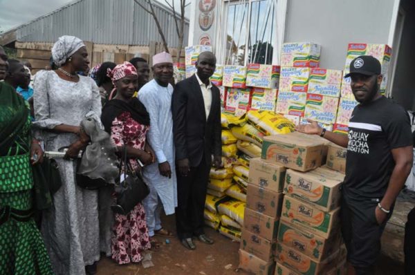 Okocha donates Foods items