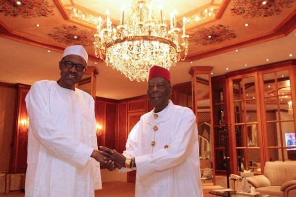 President Buhari and HRM King G.N.K. Gininwa (JP) OFR